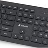 Verbatim Keyboard w/Soft-touch Keys, Slim, Wireless, USB, Black VER99793